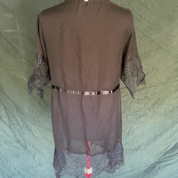 For Love and Lemons black sheer lace robe - Picture 3 of 7